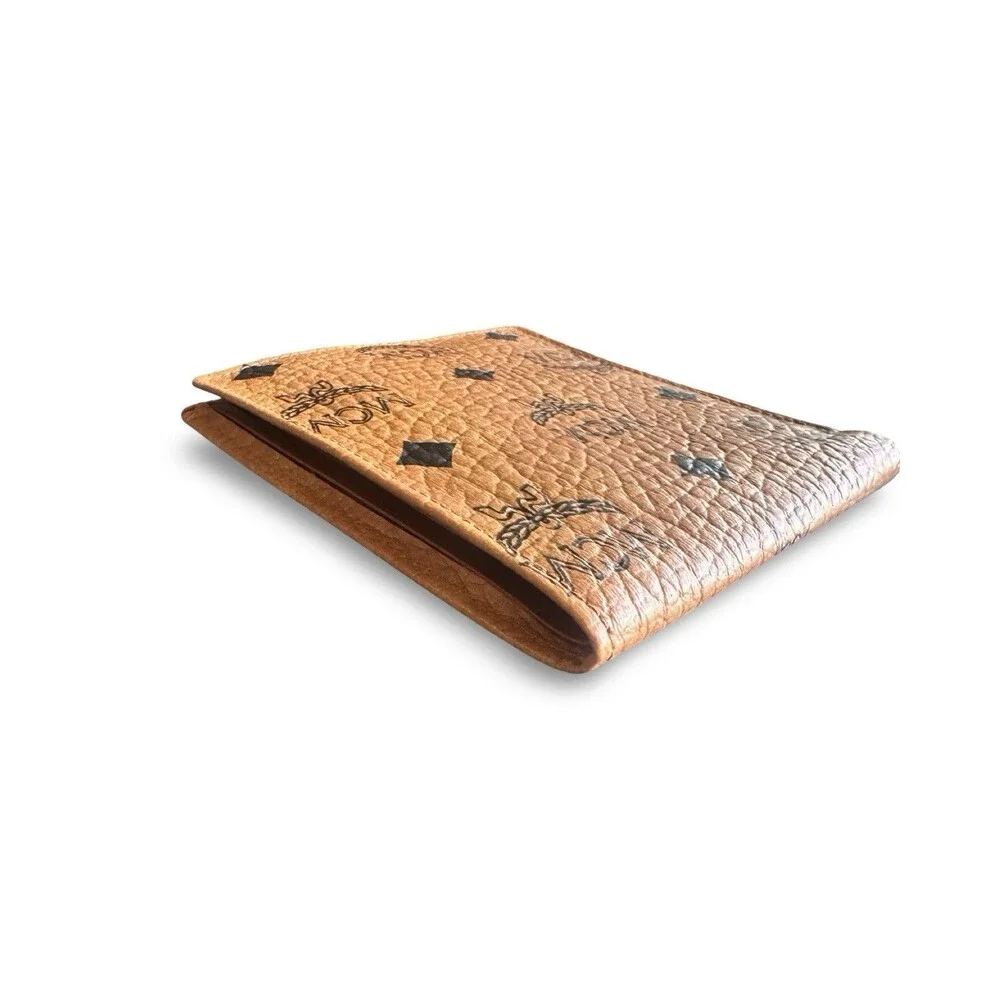 MCM Visetos Bifold Wallet Cognac Monogram – Authentic – Excellent Condition